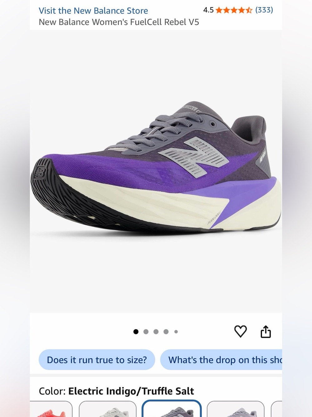 New Balance fuelcell rebel v5 purple